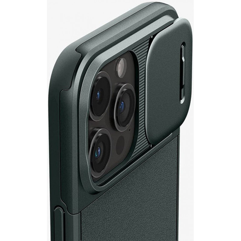Чохол Spigen для Apple iPhone 15 Pro Max Optik Armor MagFit Abyss, Green