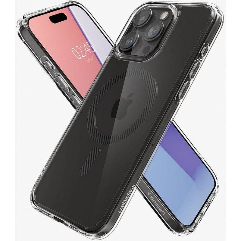 Чохол Spigen для Apple iPhone 15 Pro Max Ultra Hybrid MagFit, Carbon Fiber