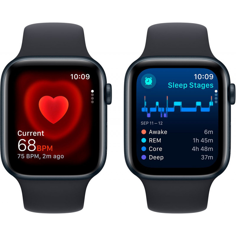 Смартгодинник Apple Watch SE GPS 44mm Midnight Aluminium Case with Midnight Sport Band – M/L