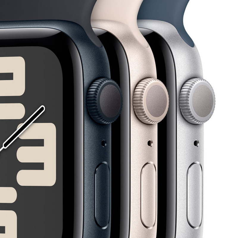 Смартгодинник Apple Watch SE GPS 44mm Silver Aluminium Case with Storm Blue Sport Band – M/L