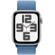 Смартгодинник Apple Watch SE GPS 44mm Silver Aluminium Case with Winter Blue Sport Loop
