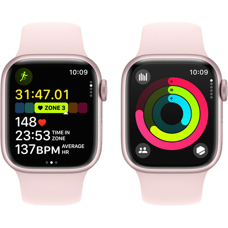 Смартгодинник Apple Watch Series 9 GPS 41mm Pink Aluminium Case with Light Pink Sport Band – M/L