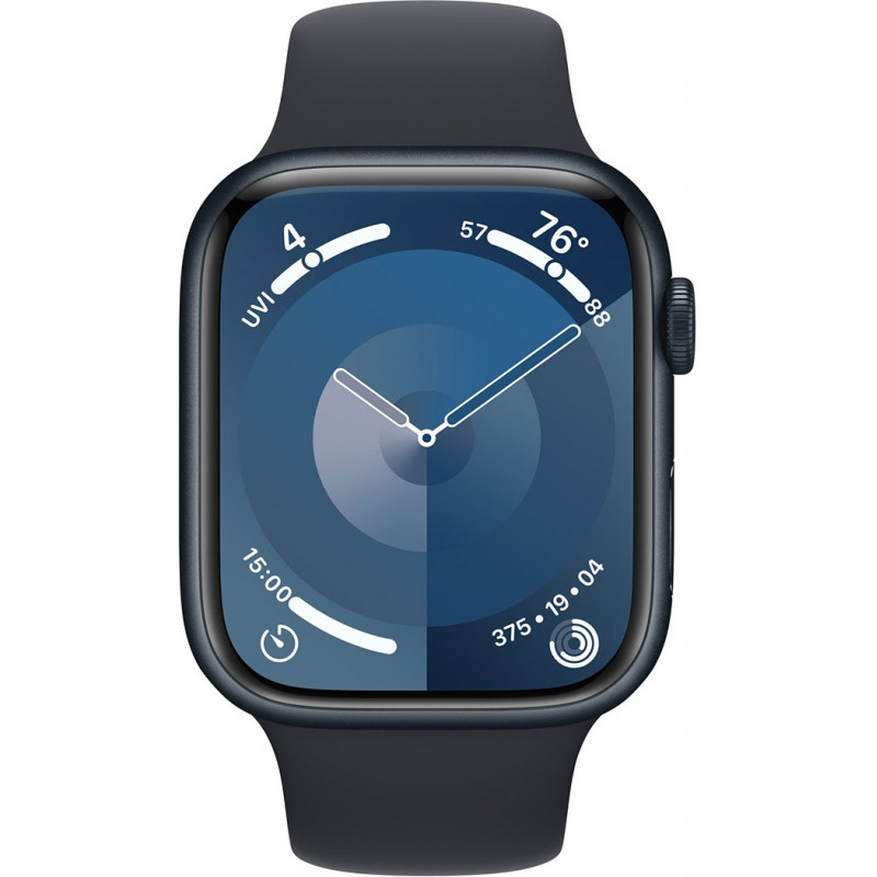 Смартгодинник Apple Watch Series 9 GPS 45mm Midnight Aluminium Case with Midnight Sport Band – S/M
