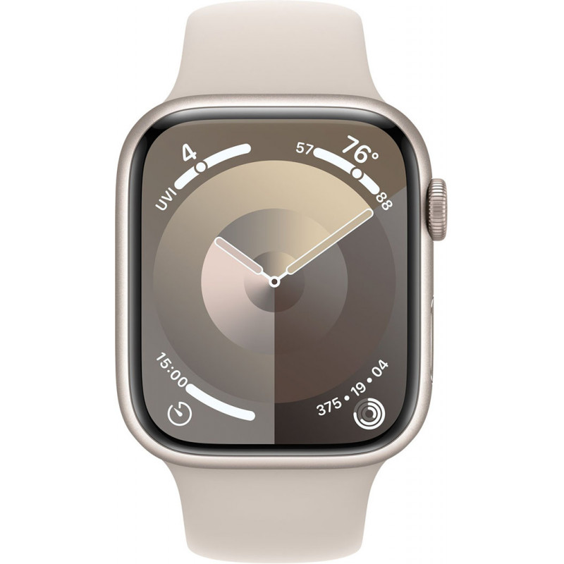 Смартгодинник Apple Watch Series 9 GPS 45mm Starlight Aluminium Case with Starlight Sport Band – M/L