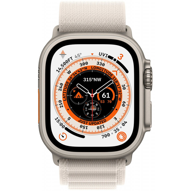 Смартгодинник Apple Watch Ultra GPS + Cellular 49mm Titanium Case with Starlight Alpine Loop Medium